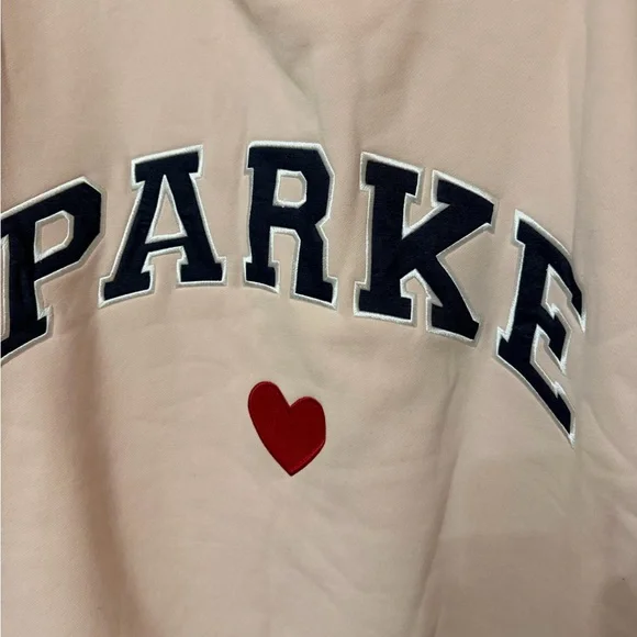 Parke Peony Heart Varsity Mockneck large / xl new - Picture 3 of 7